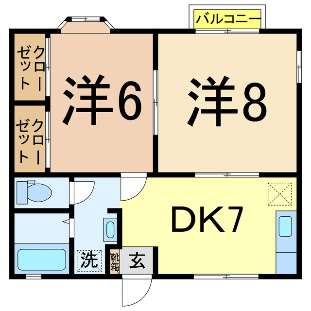 コンフォータブル江陽の間取り