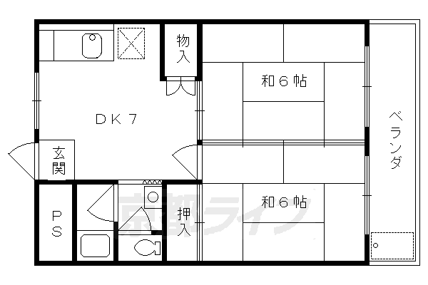 松柏ハイツの間取り