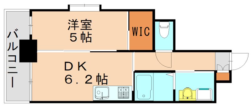 北九州市小倉北区室町のマンションの間取り