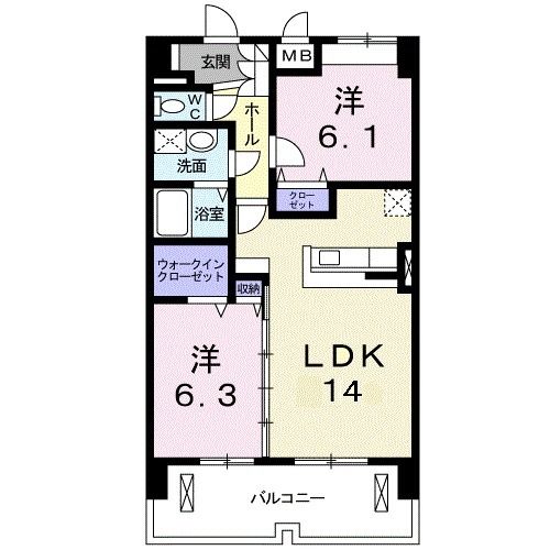 ペットマンションあかやまの間取り