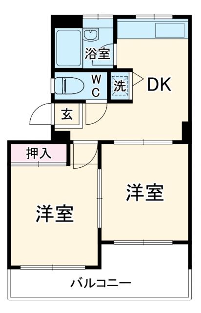 船橋市本中山のマンションの間取り