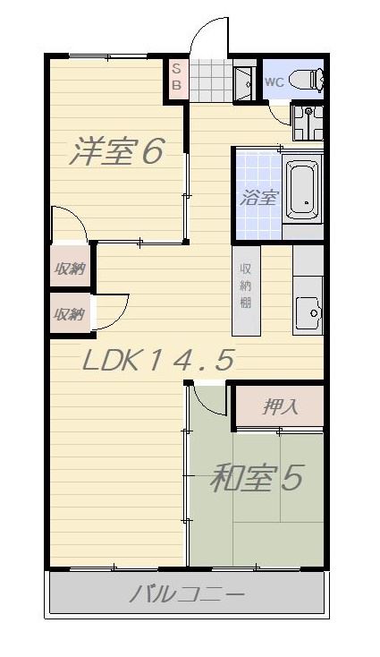 【なごみマンション城山の間取り】