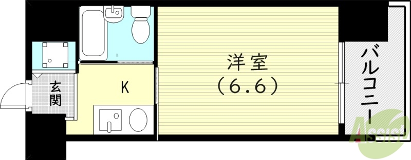 尼崎市南竹谷町のマンションの間取り