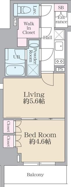 渋谷区千駄ヶ谷のマンションの間取り