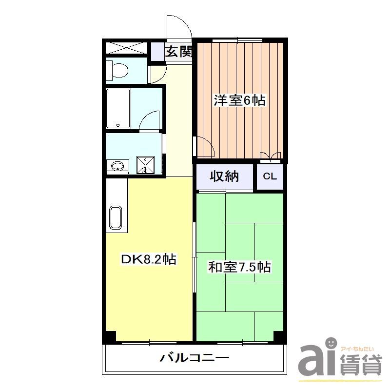 【東大和市中央のマンションの間取り】