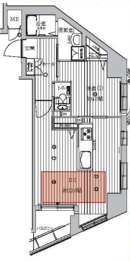 神戸市灘区倉石通のマンションの間取り