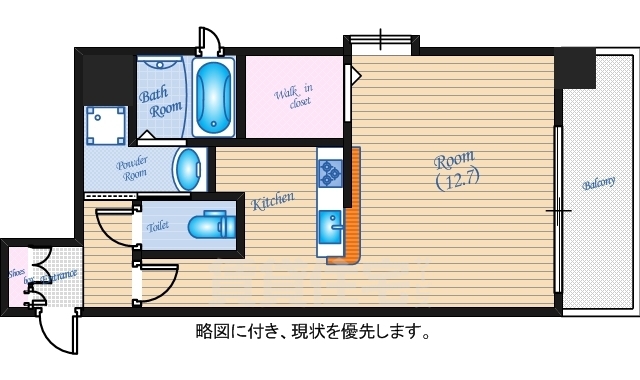 グラビスコート十日市の間取り