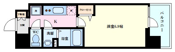 プレサンス広島中央の間取り