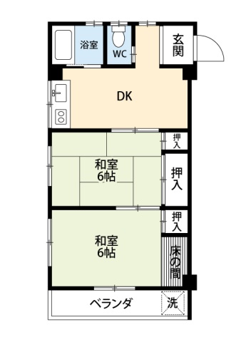 江田島市沖美町三吉のマンションの間取り