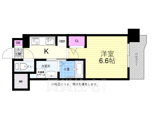 広島市中区国泰寺町のマンションの間取り