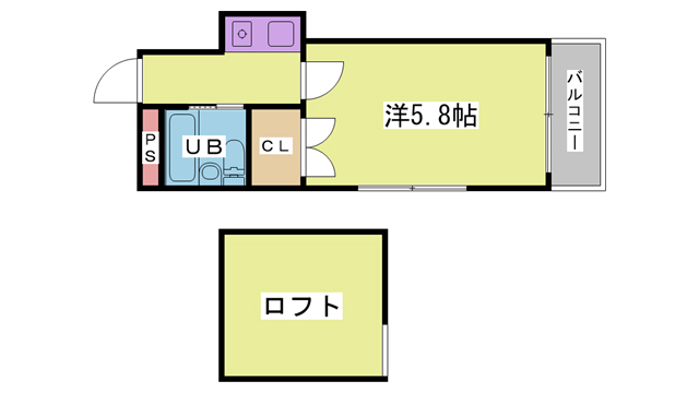 フローラ鈴蘭台北町の間取り