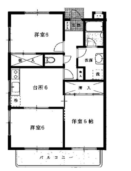 国立市東のマンションの間取り