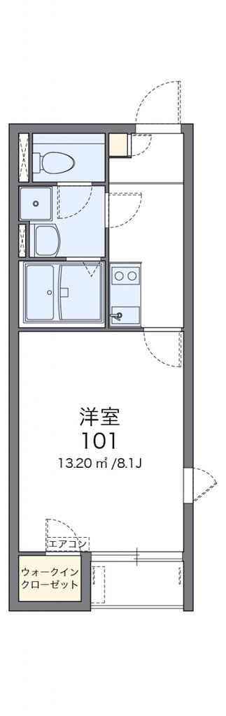 深谷市上野台のアパートの間取り