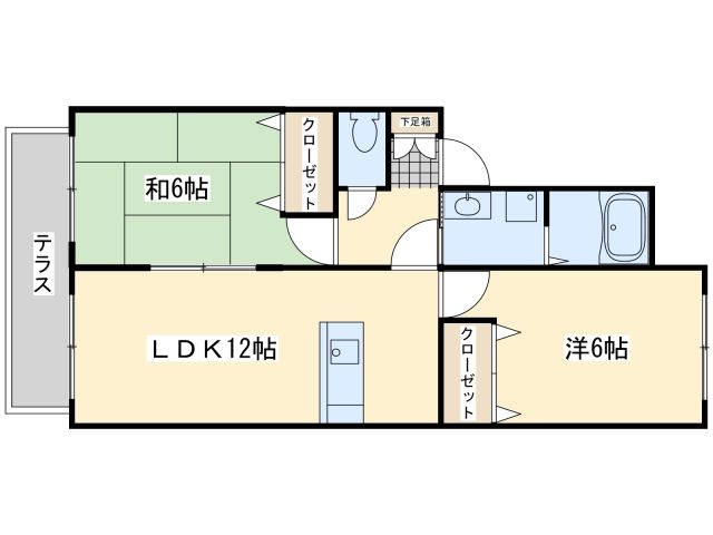 パリエンテ木屋瀬の間取り