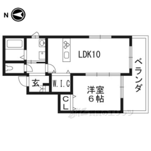 宇治市広野町のアパートの間取り