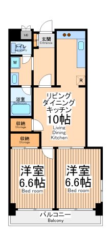 調布市下石原のマンションの間取り