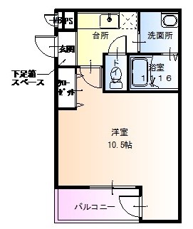 堺市北区中百舌鳥町のアパートの間取り