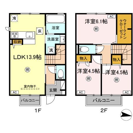 コンフォーティア　ウェストの間取り