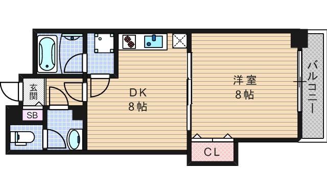 ロジュマン浪速の間取り