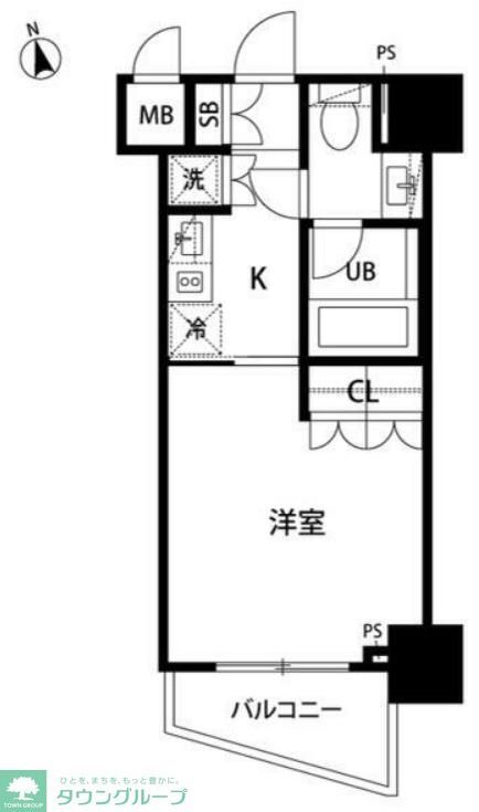 中央区銀座のマンションの間取り