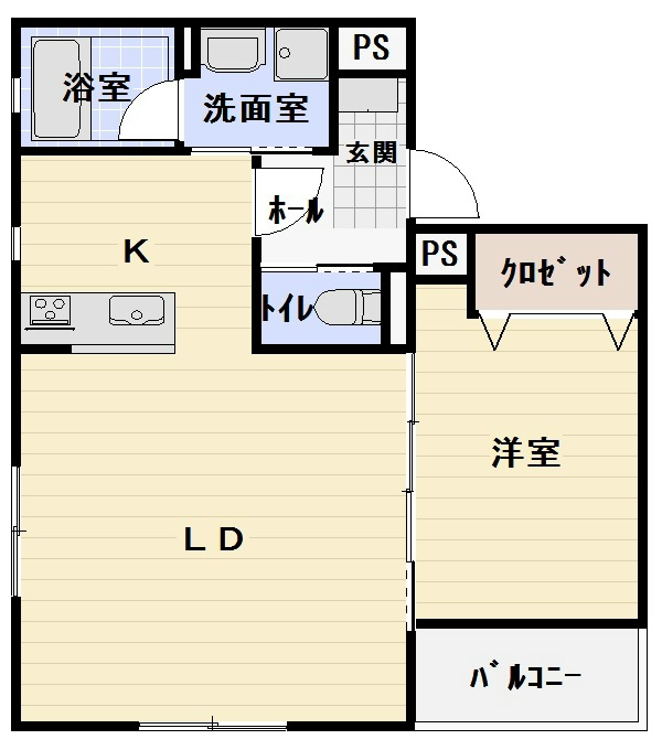 グリーンヒルズBの間取り