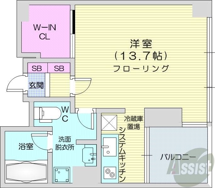 プライムメゾン鴨々川の間取り