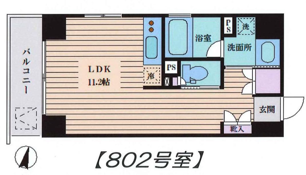 港区赤坂のマンションの間取り