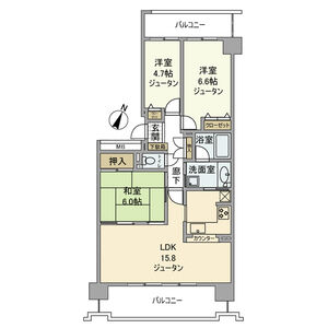 【コープ野村三郷壱番館の間取り】