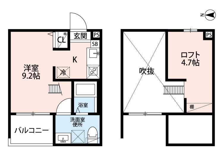 名古屋市中村区草薙町のアパートの間取り