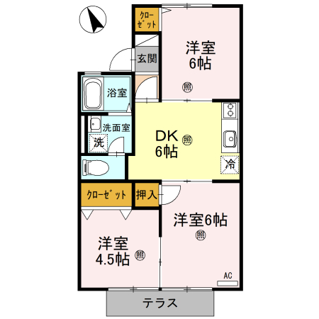 ファミール栄　B棟の間取り