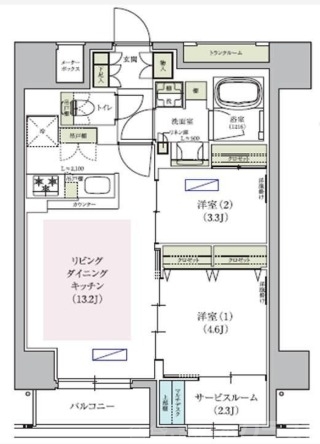 アーバネックス天満橋Southの間取り