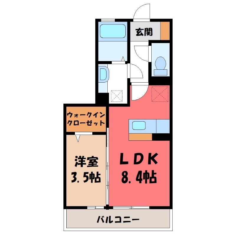 シャ・ペルサン Cの間取り