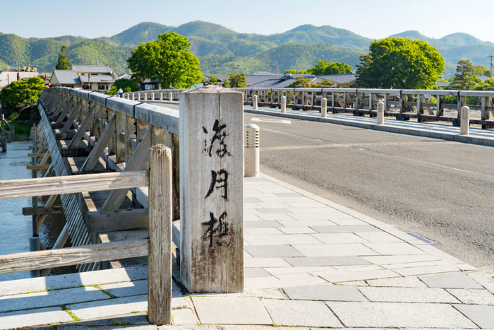 公園　渡月橋（公園）まで495m