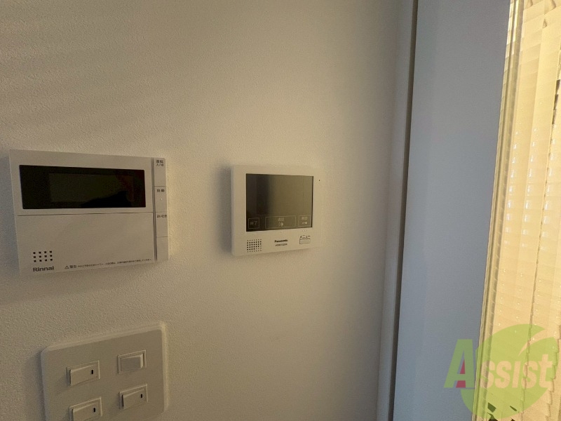 セキュリティ　ＴＶモニター付インターホンです。来客者の顔が見えるので安心！