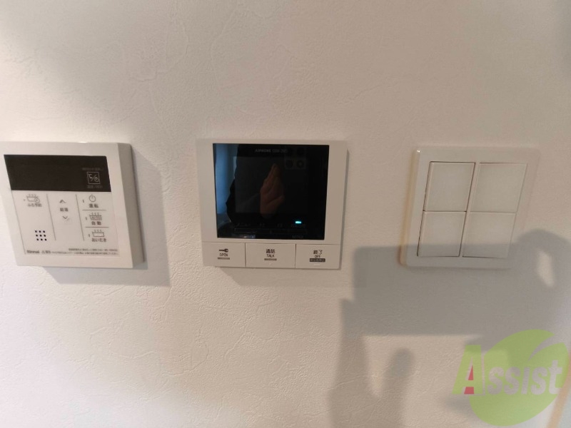 セキュリティ　モニタ付インターホンでセキュリティ面も安心です。