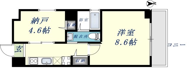 グランシアター高井田の間取り