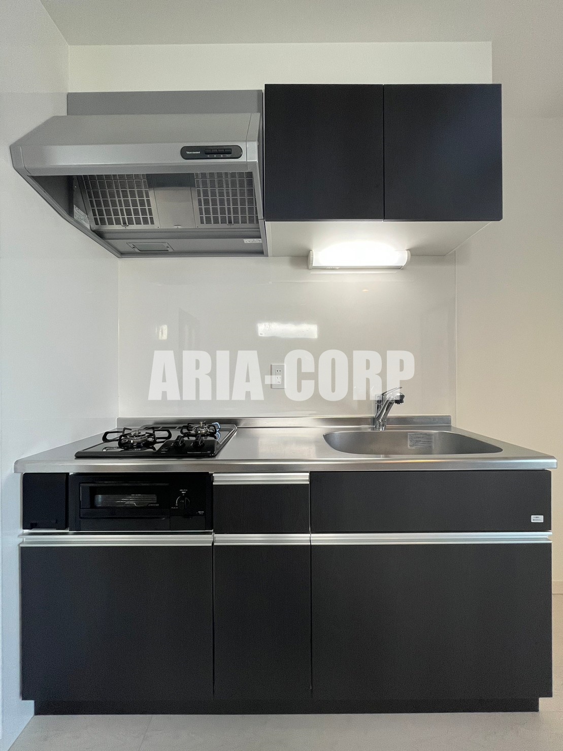 キッチン　（同仕様）2口ガスコンロ付きのシステムキッチン搭載♪