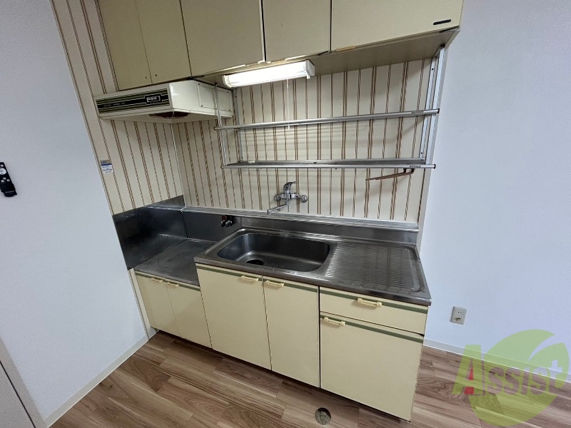 キッチン　洗い場が大きくて洗い物もしやすそうです。