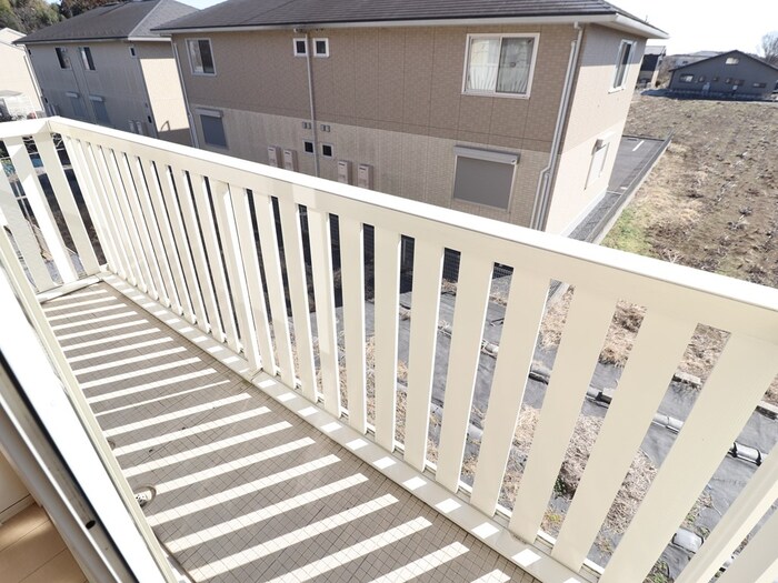 バルコニー　外からの目が気にならないバルコニーで洗濯物が干せます
