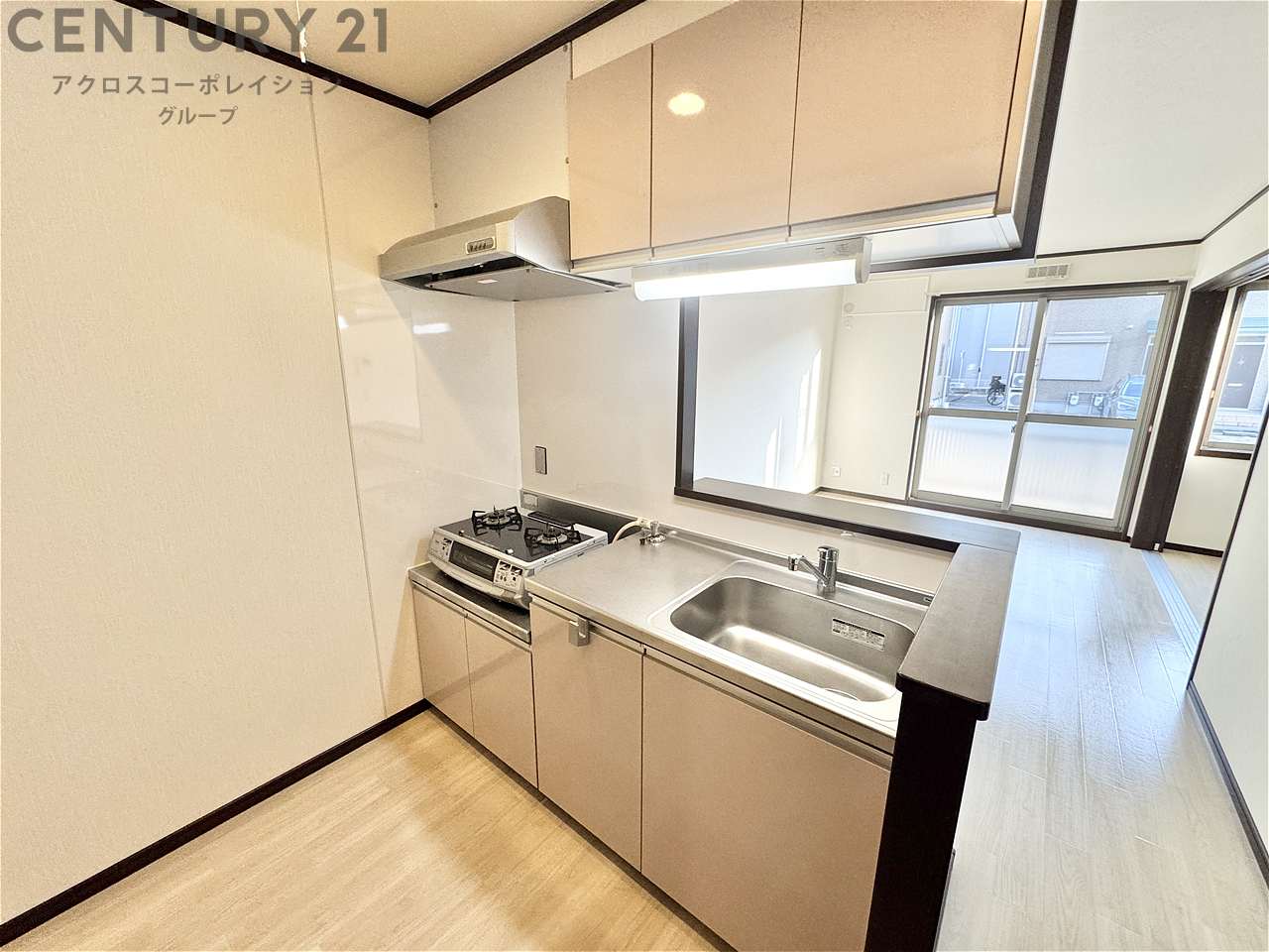 キッチン　2口ガスコンロ付き♪