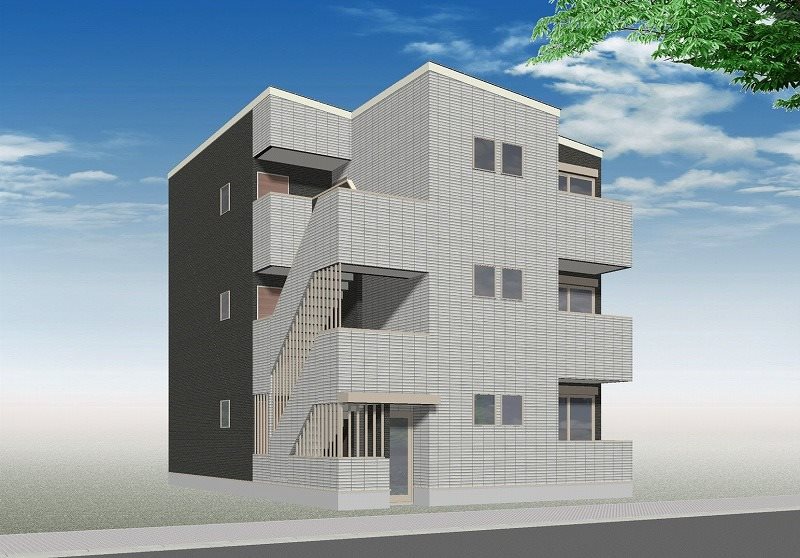 建物外観　外観はパース画像の為、現況を優先いたします。