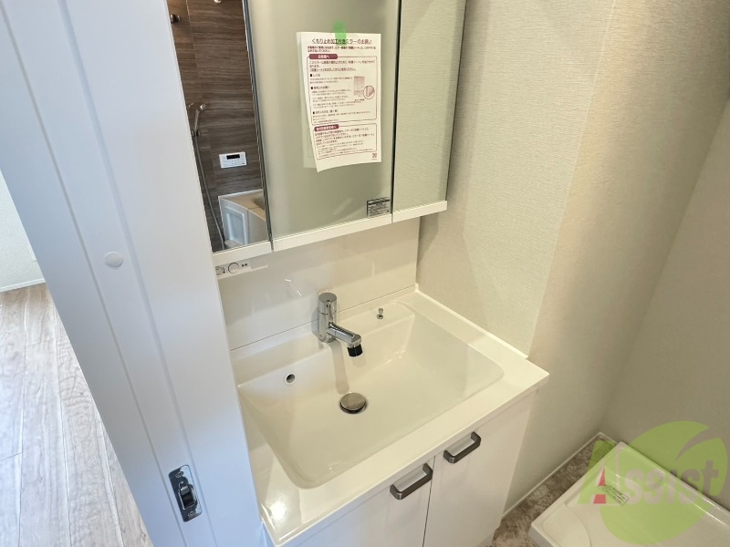 洗面設備　シャンプードレッサーなので身支度しやすそうですね。