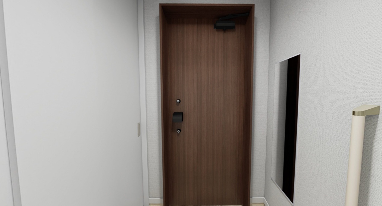 玄関　イメージパースなので実際とは異なります