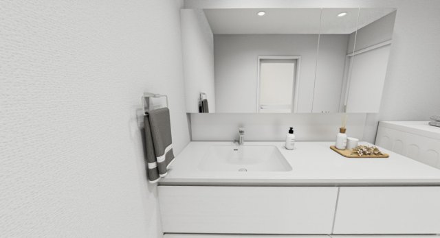 洗面設備　イメージパースなので実際とは異なります