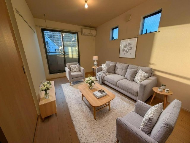 居室・リビング　CG家具のため実際は家具が付きません。