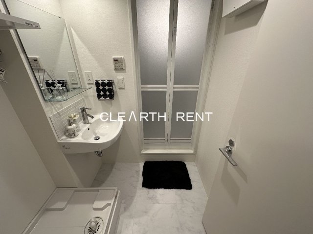 洗面設備　モデルルームのお部屋です/清潔感漂うパウダールーム