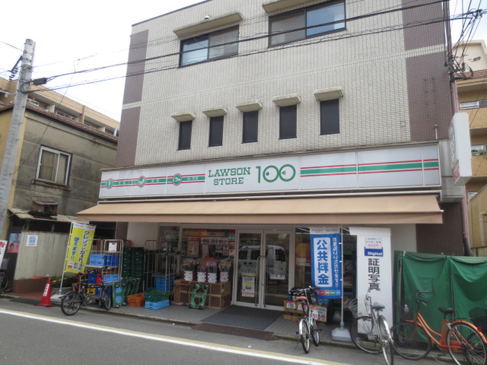 コンビニ　ローソンストア100 一乗寺駅前店（コンビニ）まで350m