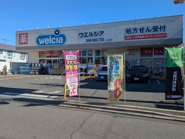 ドラックストア　ウエルシア世田谷千歳台二丁目店（ドラッグストア）まで536m