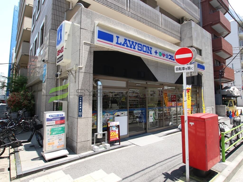 コンビニ　ローソン・スリーエフ日本橋中洲店（コンビニ）まで163m