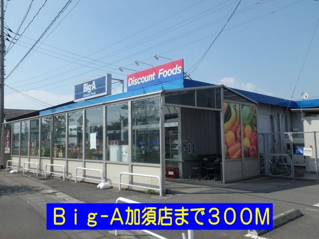 スーパー　ビッグ・エー加須店（スーパー）まで300m